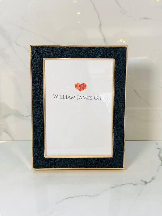 5x7 Blue Vegan Leather Photo Frame