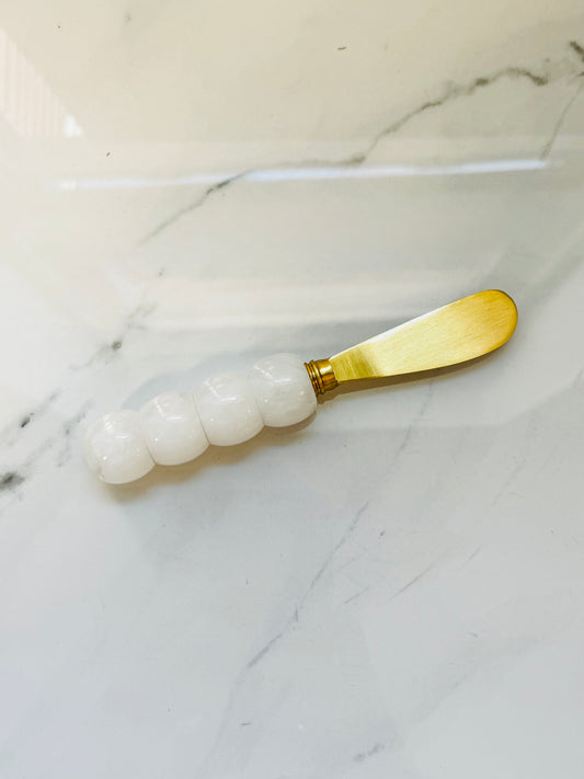 White Beaded Ceramic Spreaders