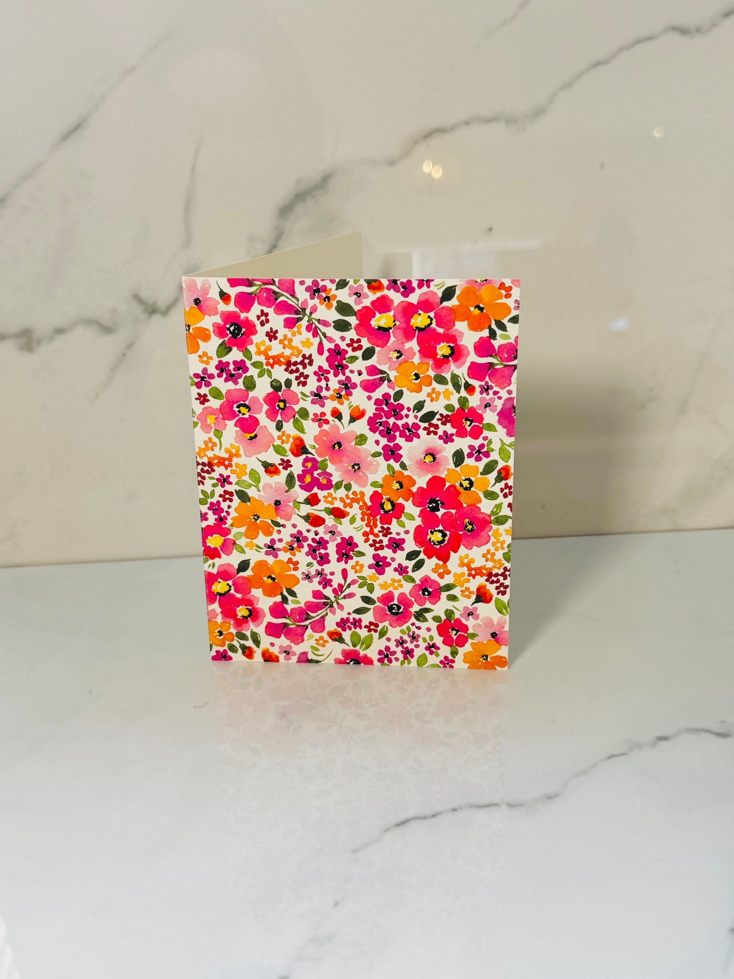 Blank Floral Greeting Card
