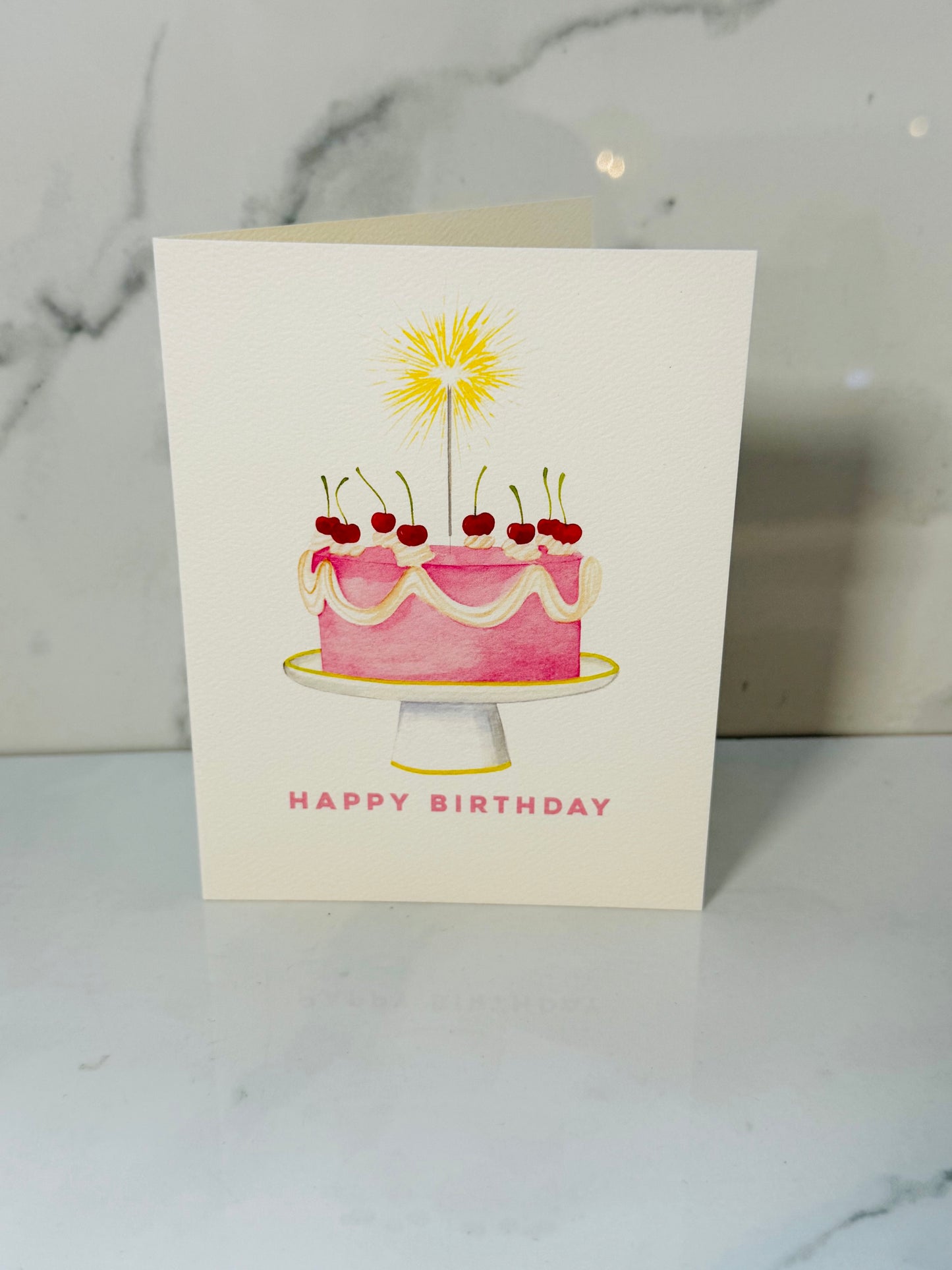Sparkler Cake Birthday Card