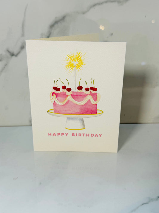 Sparkler Cake Birthday Card