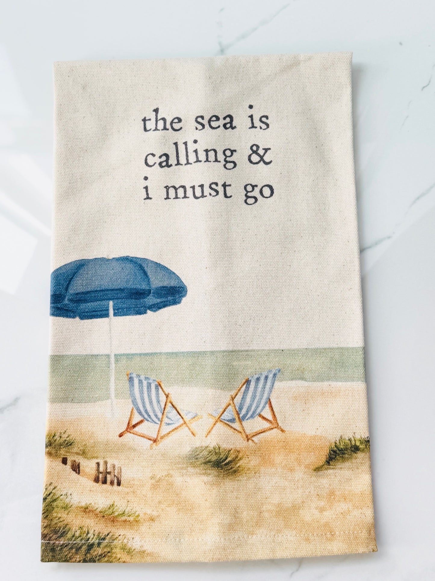 The Sea is Calling Hand Towel