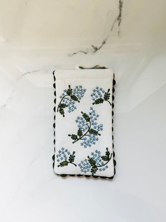 White Hydrangea Eyeglass Holder