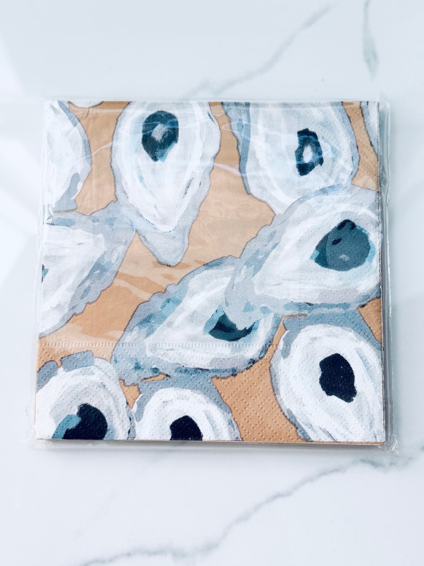 White Oyster Cocktail Napkins