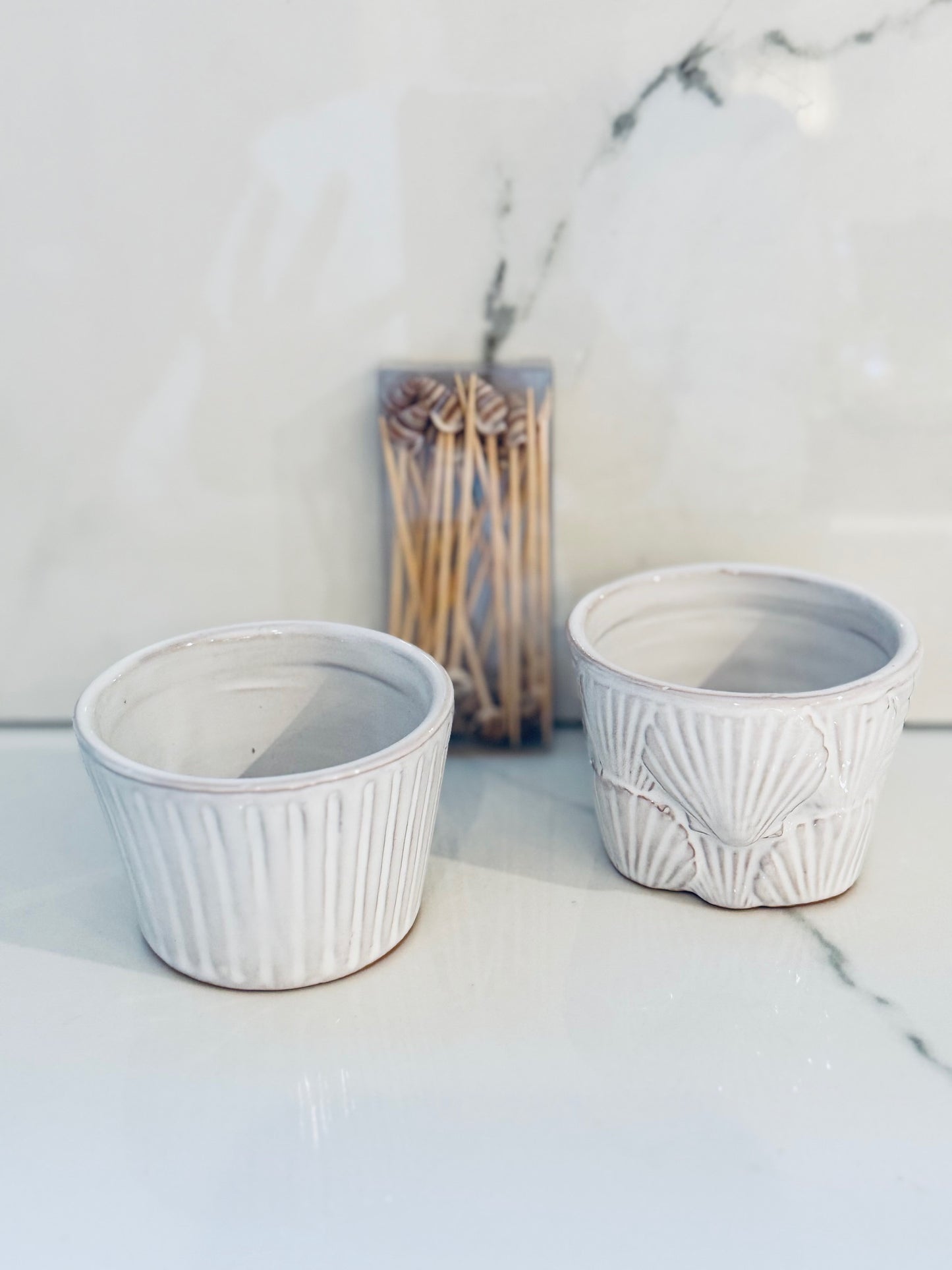 Fan Sea Shell Ramekin Set