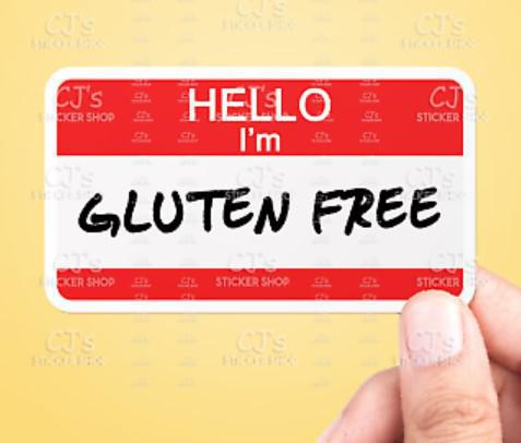 Gluten Free Hello Sticker