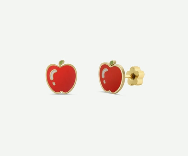 Apple Enamel Kid Earrings