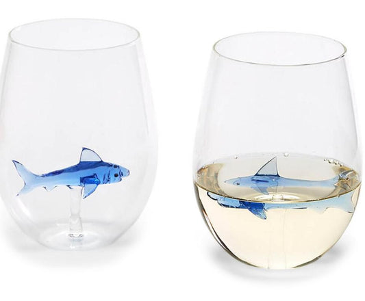 Shark Stemless Wine Glass