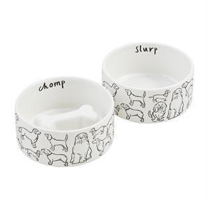 Water and Food Dog Bowl Set