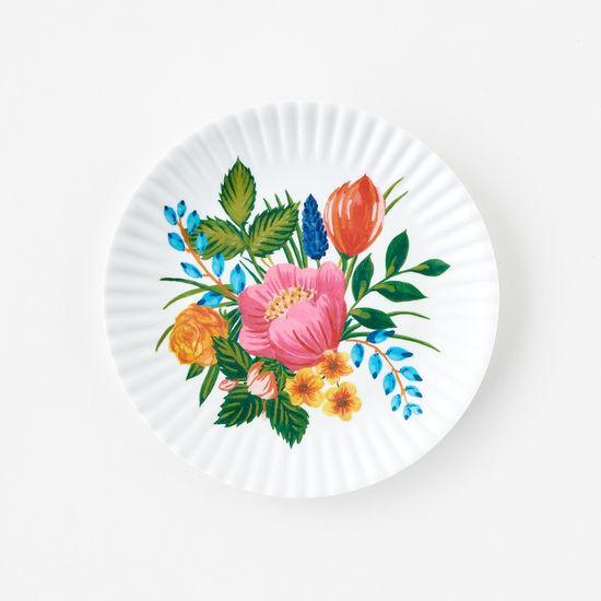 Melamine Floral Appetizer "Paper" Plates