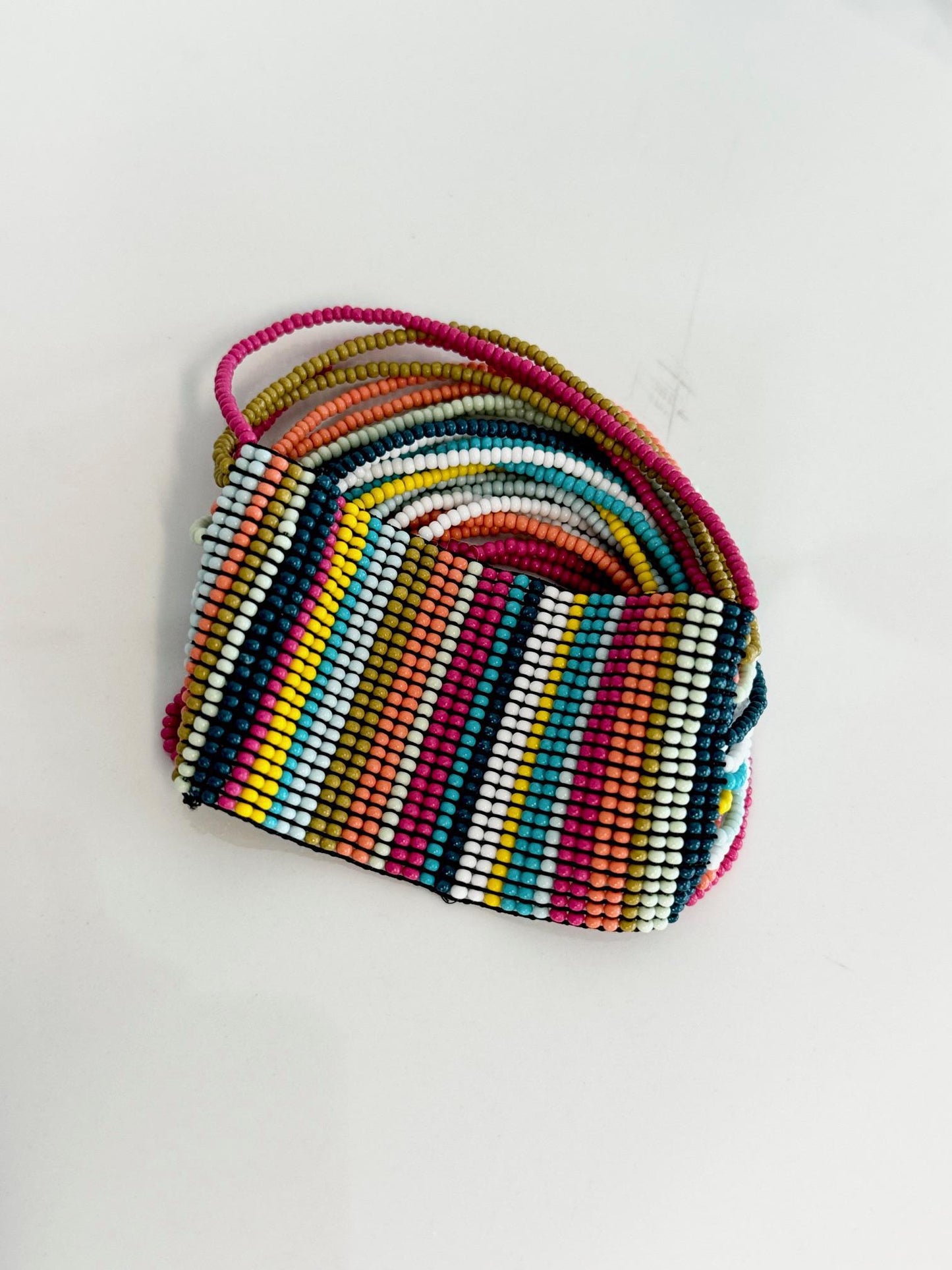 Multi Stripe Seed Bead Bracelet