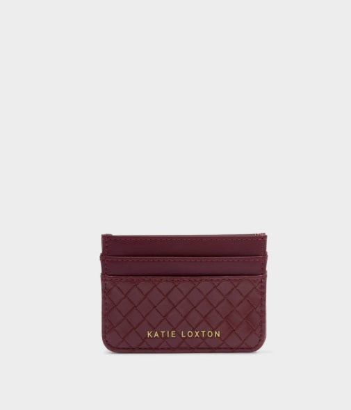 Cherry Woven Texture Card Wallet