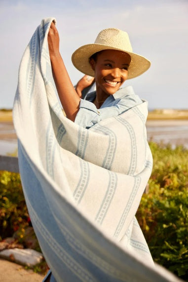 Blue Stripe Lightweight Blanket