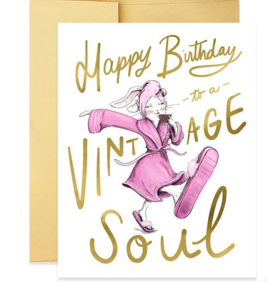 Vintage Soul Birthday Card