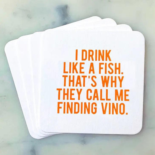 Finding Vino Coasters - set of 4