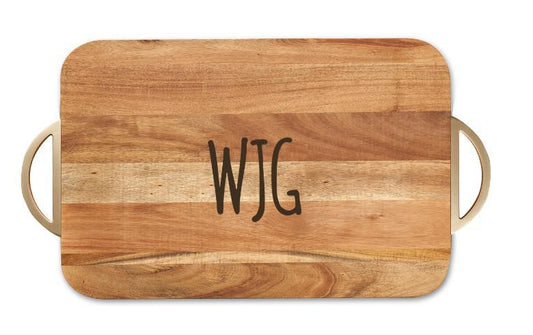 Acacia Rounded Rectangle Board with Handles