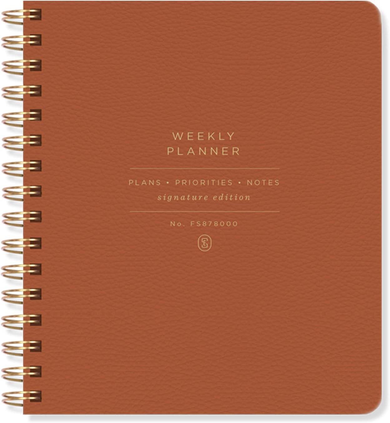 Faux Leather Non Dated Weekly Planner