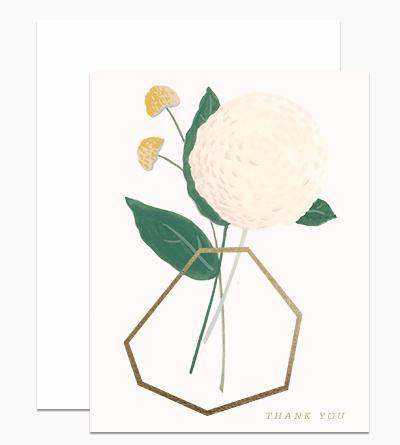 Geometric Flower Thank You Card