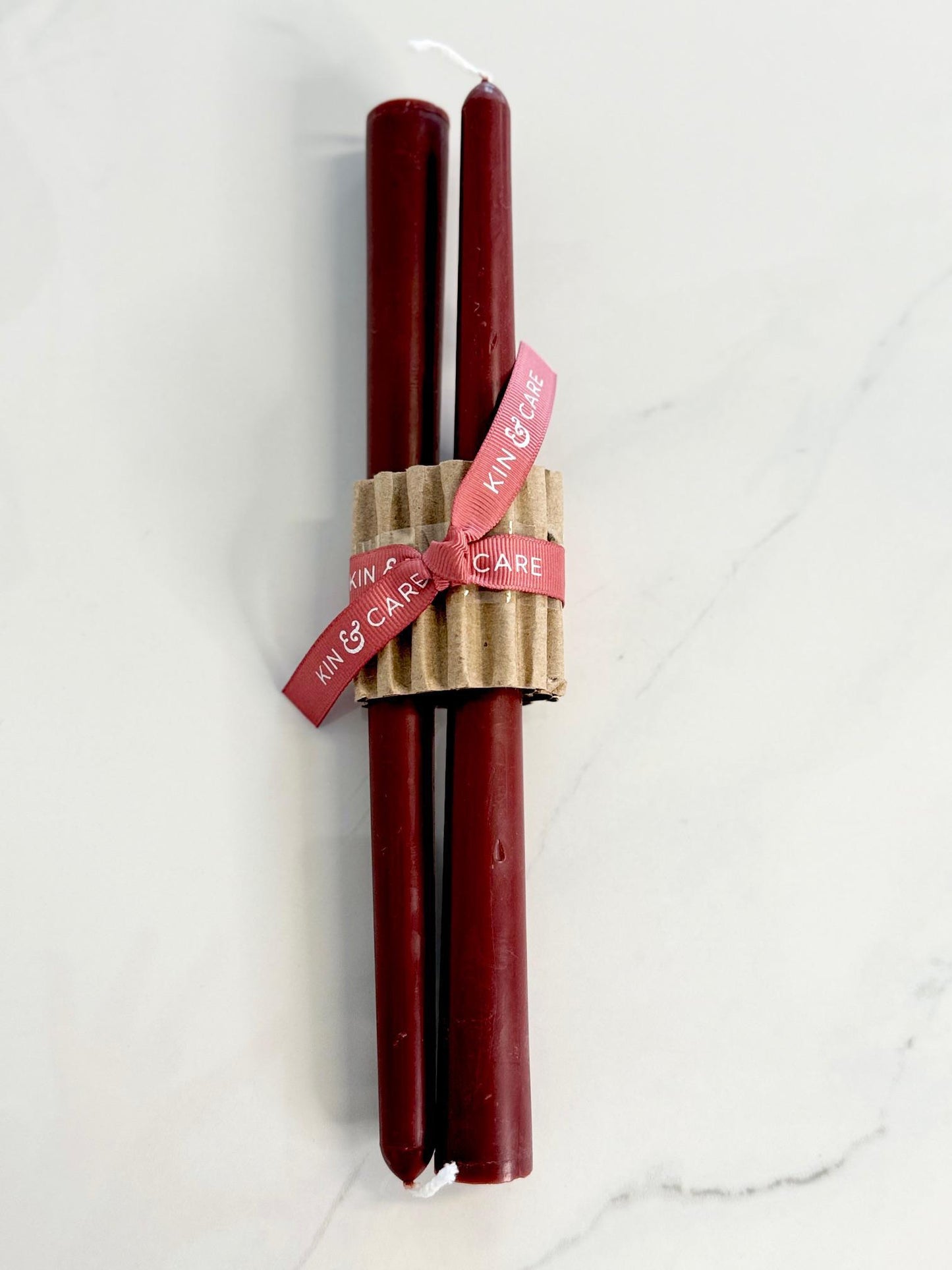 Burgundy Taper Candles