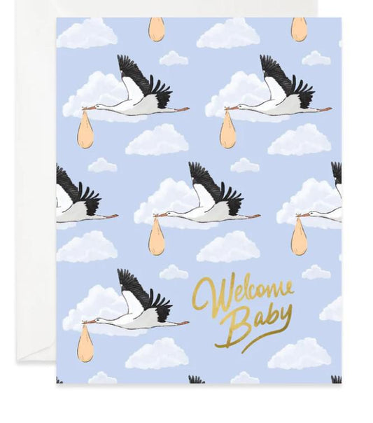 Welcome Baby Storks Card