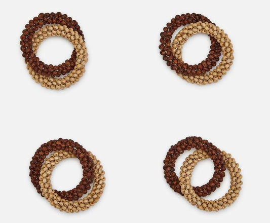 Beaded Napkin Rings - set of 4