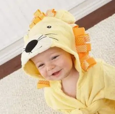 Lion Hooded Spa Robe