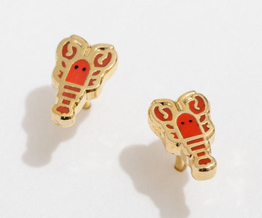 Lobster Stud Earrings