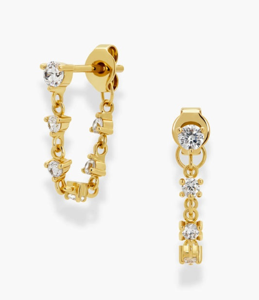 Lucy Chain Stud Earrings