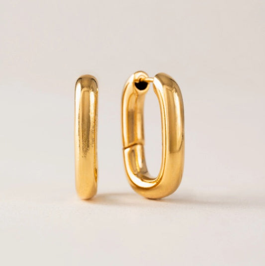 Midi Paperclip Hoop Earring