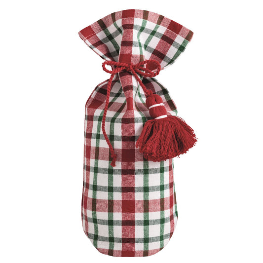 Plaid Wine Bag