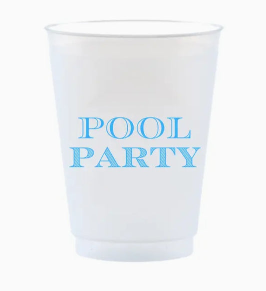 Pool Party Frosted Glasses