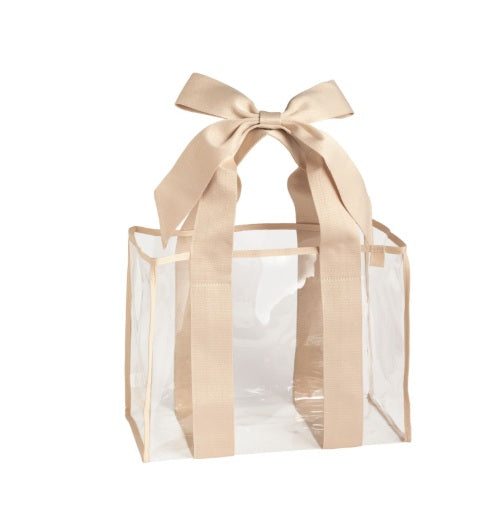 Clear Stadium Tote with Bow