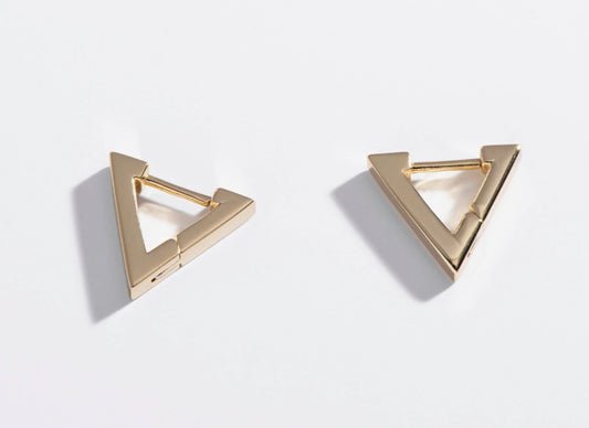 Triangle Huggie Hoop Earrings