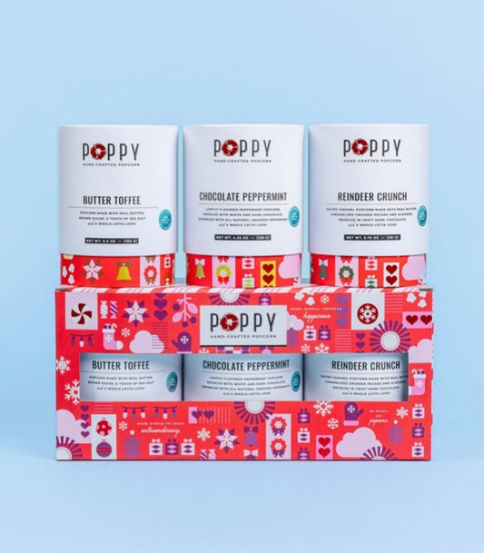 Holiday Cylinder Trio Popcorn Set