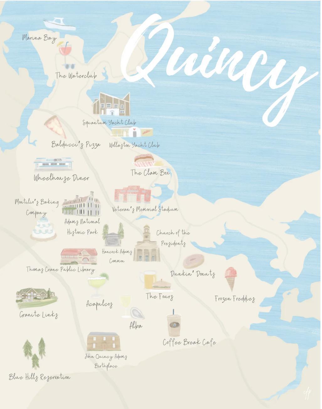 Illustrated Map Of Quincy