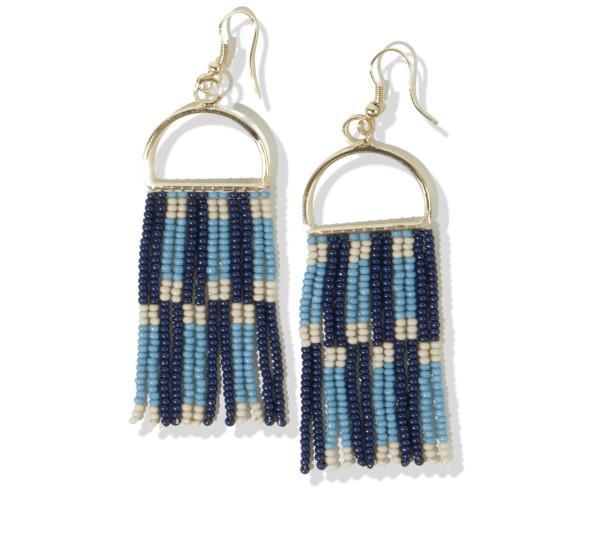 Navy Light Blue Ivory Stripe on Arch