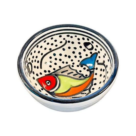 Hand Painted Small Ceramic Fish Bowl